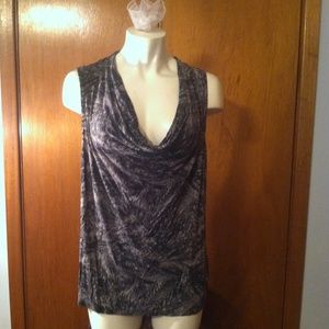 Wyssio Black and Gray Light Weight Summer Blouse